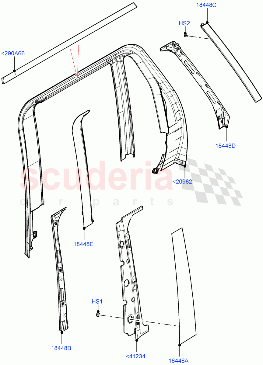 Rear Doors, Hinges & Weatherstrips (Finishers) of Land Rover Land Rover Range Rover (2022+) [3.0 I6 Turbo Petrol AJ20P6]