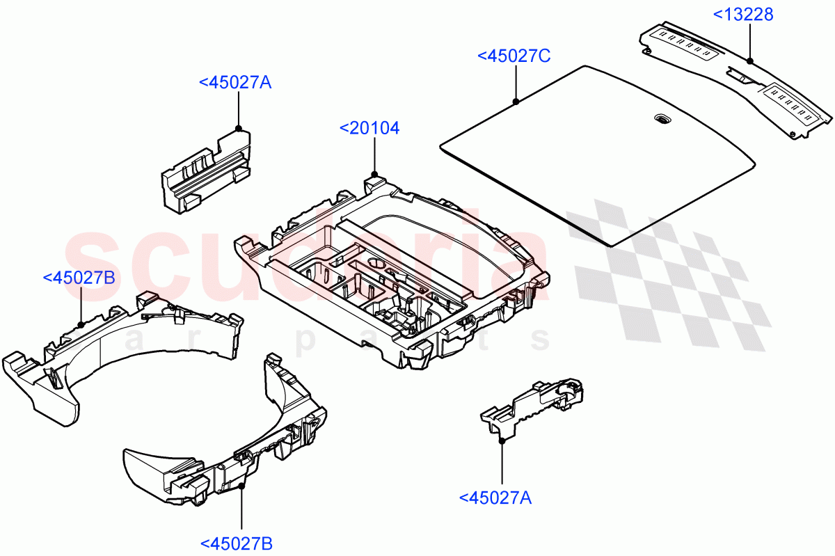 Load Compartment Trim(Floor, Stowage Compartment)(Halewood (UK)) of Land Rover Land Rover Range Rover Evoque (2019+) [2.0 Turbo Diesel AJ21D4]