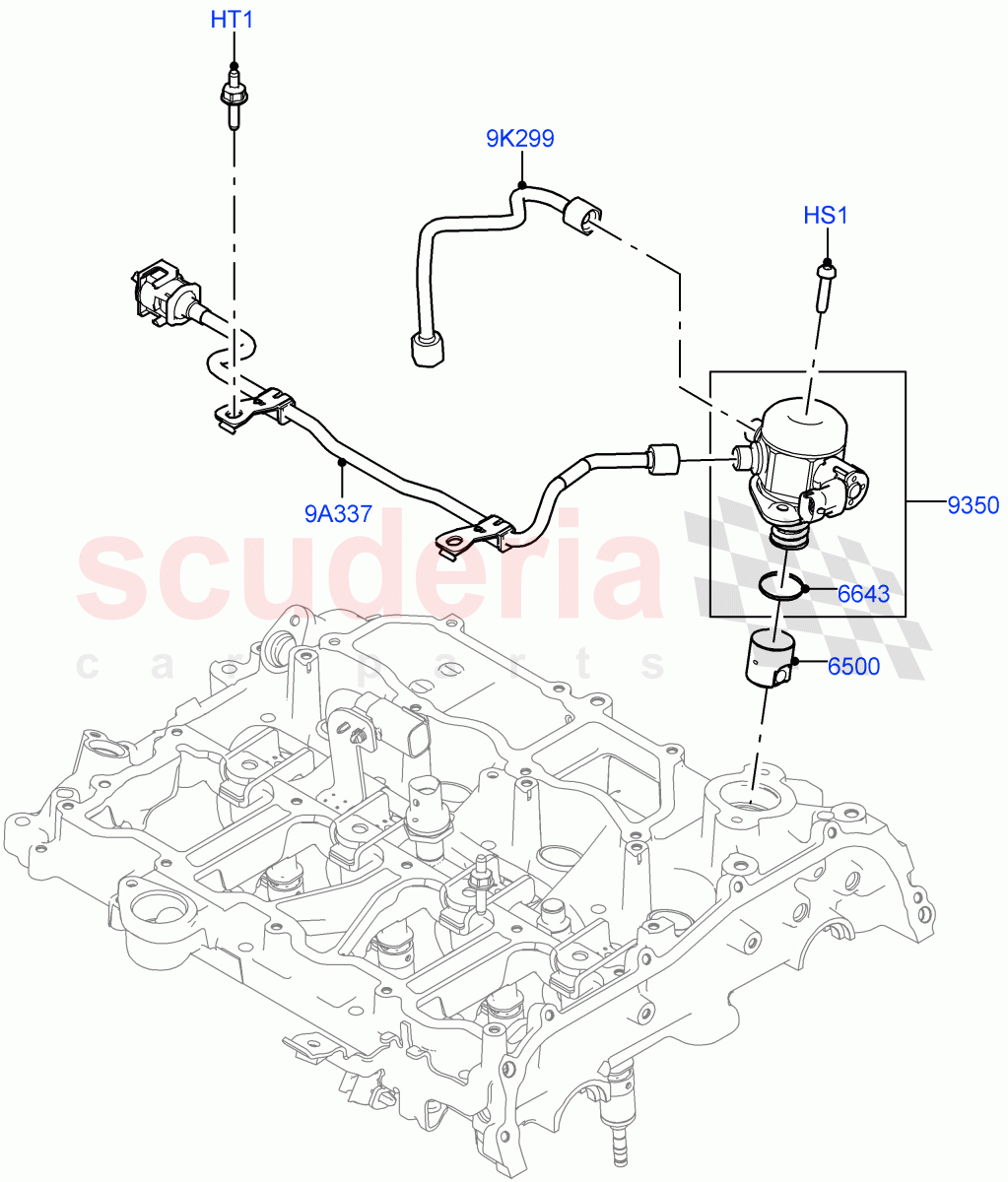 Fuel Injection Pump-Engine Mounted (2.0L AJ20P4 Petrol E100 PTA, Halewood (UK), 2.0L AJ20P4 Petrol Mid PTA, 2.0L AJ20P4 Petrol High PTA) of Land Rover Land Rover Discovery Sport (2015+) [2.0 Turbo Petrol AJ200P]