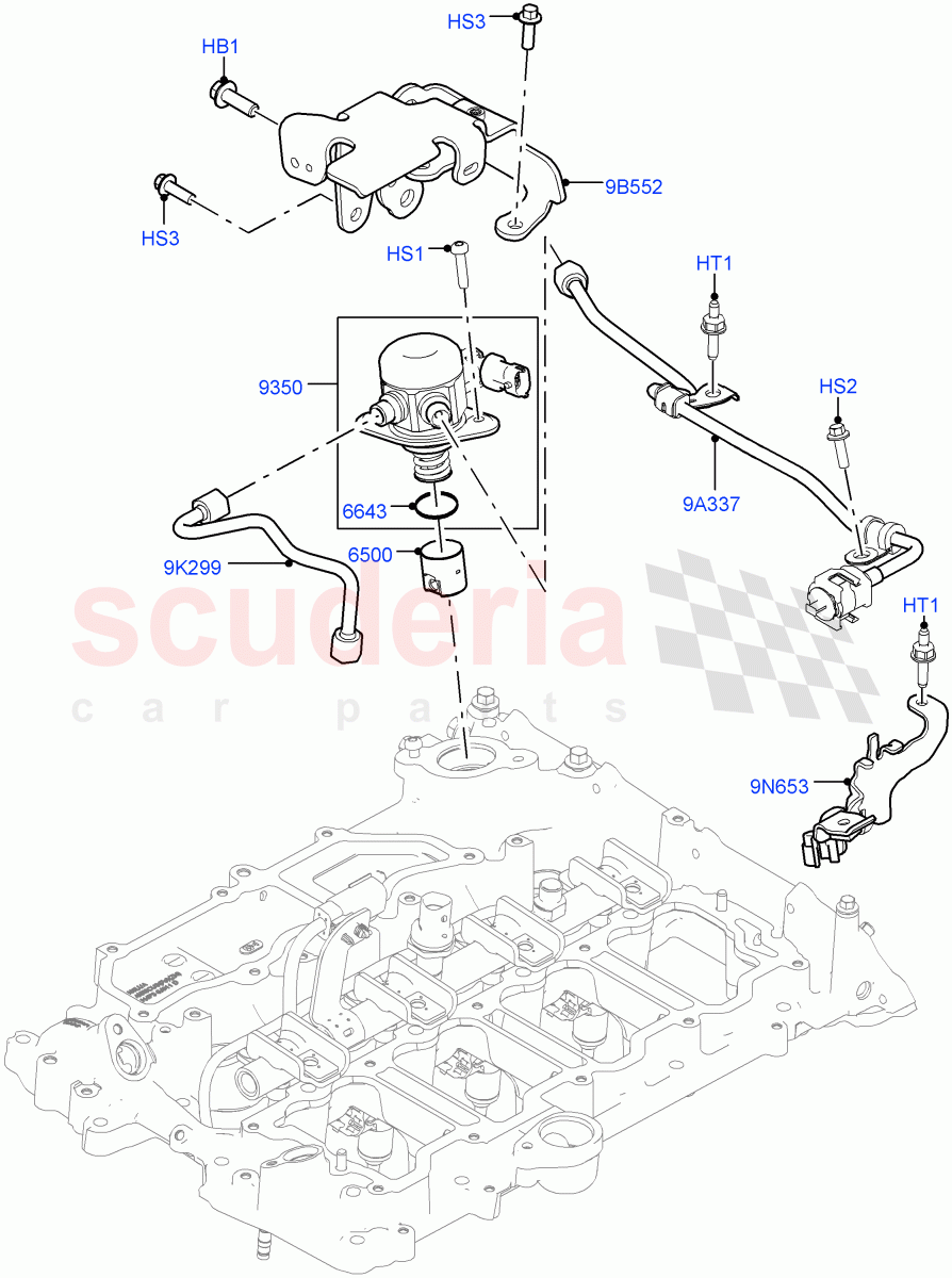 Fuel Injection Pump-Engine Mounted(Nitra Plant Build)(2.0L I4 High DOHC AJ200 Petrol)((V)FROMK2000001,(V)TOL2999999) of Land Rover Land Rover Defender (2020+) [2.0 Turbo Petrol AJ200P]