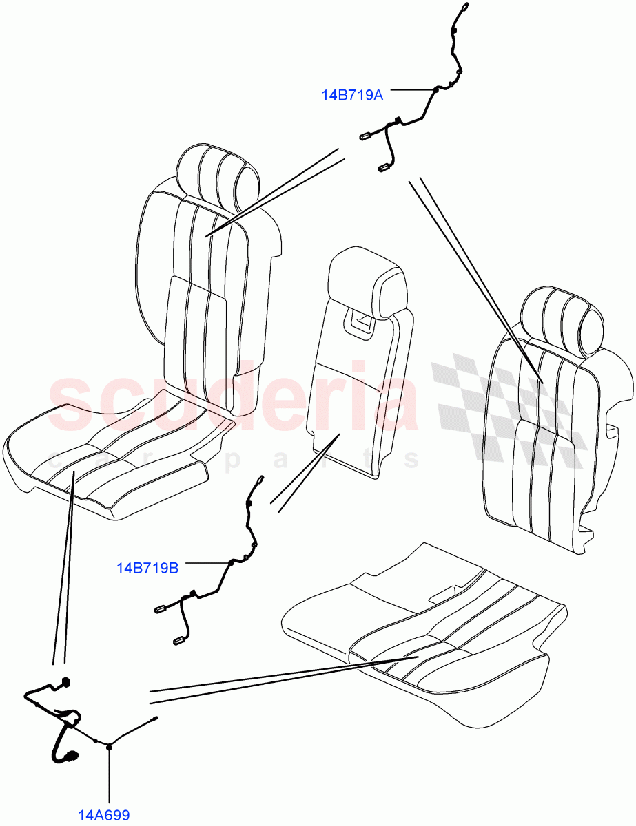 Wiring - Seats(Rear Seats)((V)FROMAA313069) of Land Rover Land Rover Range Rover (2010-2012) [5.0 OHC SGDI SC V8 Petrol]