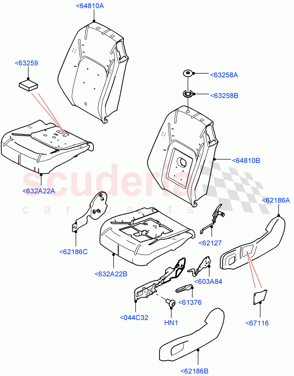 Front Seat Pads/Valances & Heating(Pads/Valances, Side Seats)(Short Wheelbase) of Land Rover Land Rover Defender (2020+) [2.0 Turbo Diesel]