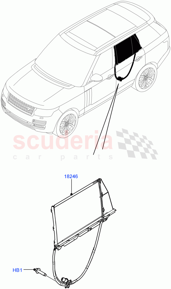 Rear Door Glass And Window Controls(Long Wheelbase) of Land Rover Land Rover Range Rover (2012-2021) [3.0 Diesel 24V DOHC TC]