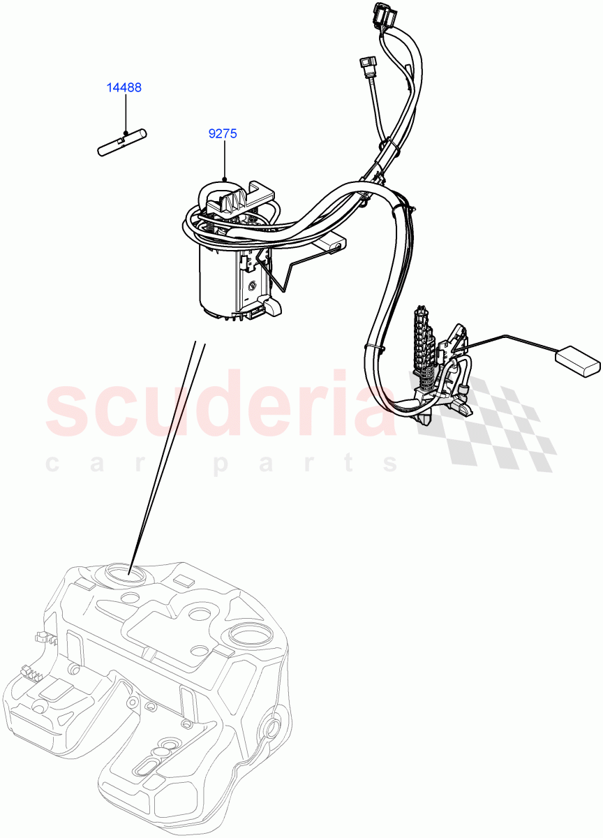 Fuel Pump And Sender Unit (3.6L V8 32V DOHC EFi Diesel Lion) ((V) FROMAA000001) of Land Rover Land Rover Range Rover (2010-2012) [3.6 V8 32V DOHC EFI Diesel]