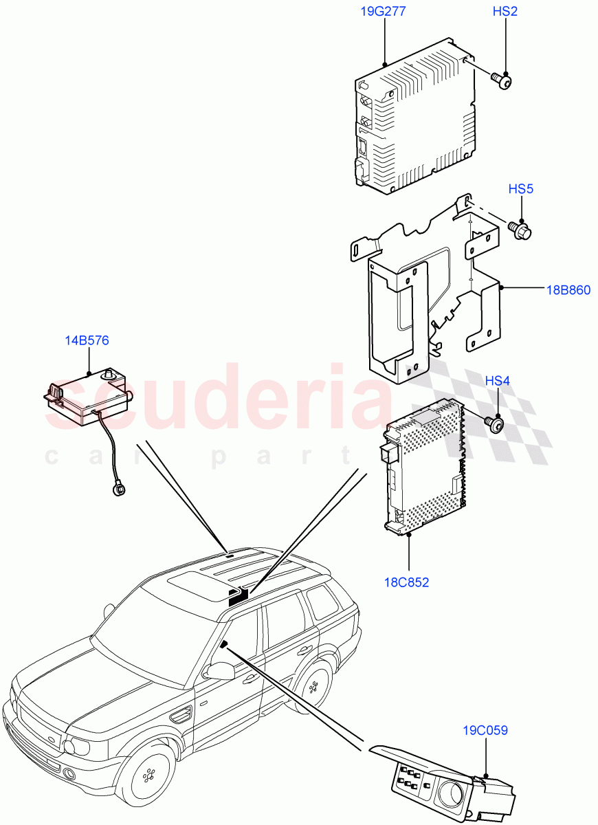 Family Entertainment System(Main)((V)TO9A999999) of Land Rover Land Rover Range Rover Sport (2005-2009) [4.2 Petrol V8 Supercharged]