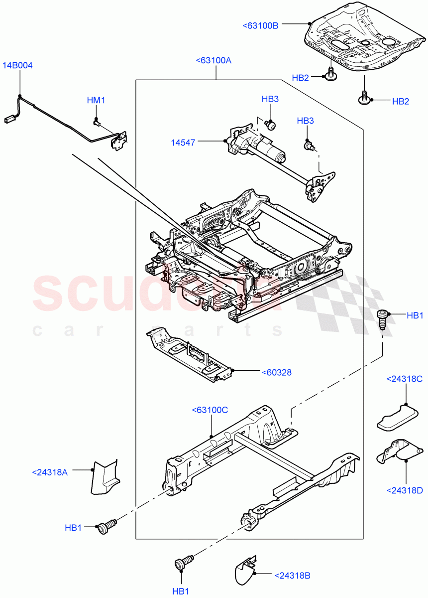 Front Seat Base(Electric Front Seat Adj Drv Memory)((V)FROMAA000001) of Land Rover Land Rover Discovery 4 (2010-2016) [2.7 Diesel V6]