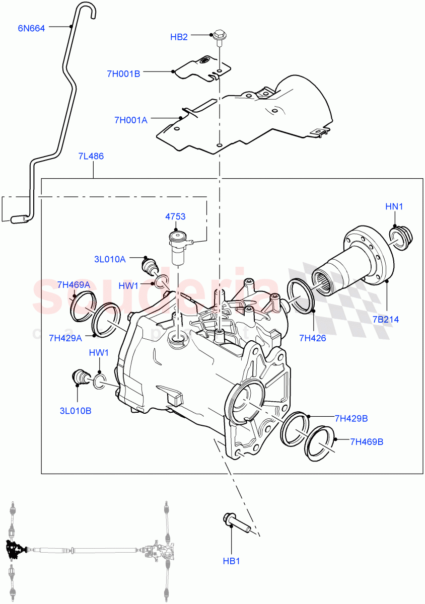 Front Axle Case (Halewood (UK), Efficient Driveline) ((V) FROMEH000001) of Land Rover Land Rover Range Rover Evoque (2012-2018) [2.0 Turbo Diesel]
