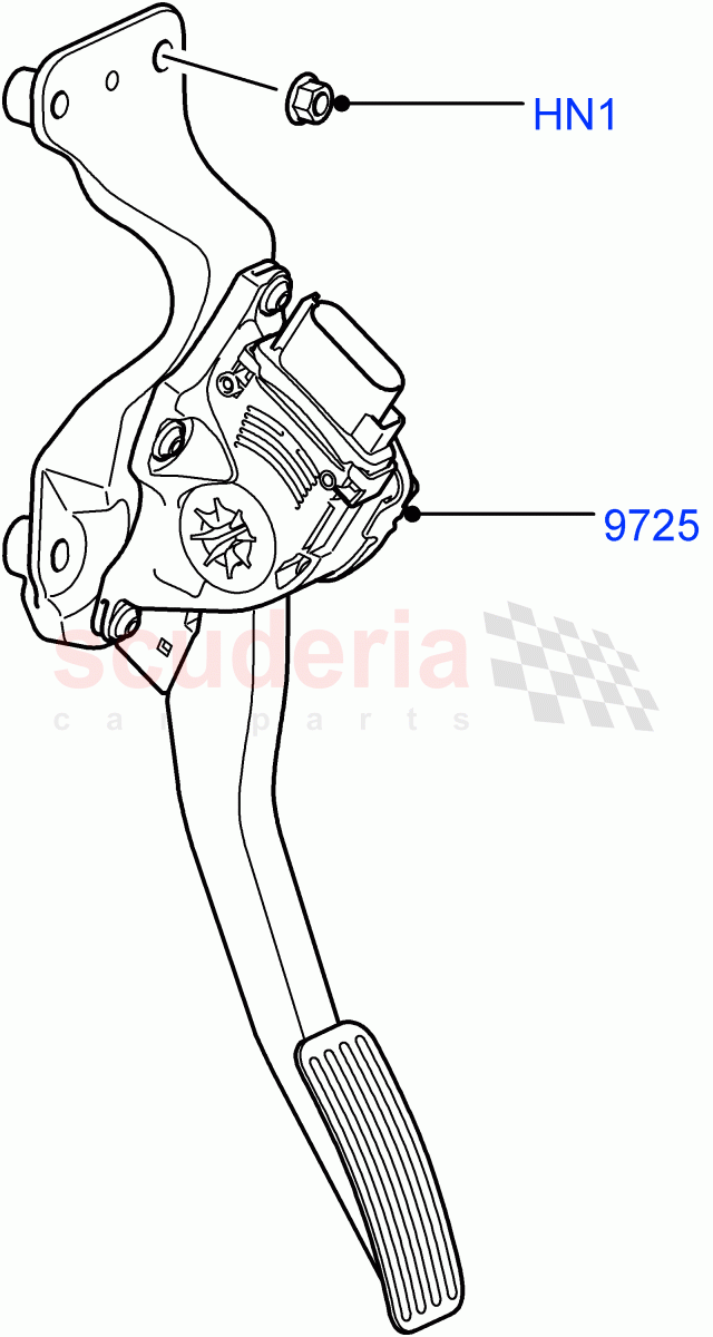 Accelerator/Injection Pump Controls(3.0L DOHC GDI SC V6 PETROL)((V)FROMEA000001) of Land Rover Land Rover Discovery 4 (2010-2016) [3.0 DOHC GDI SC V6 Petrol]