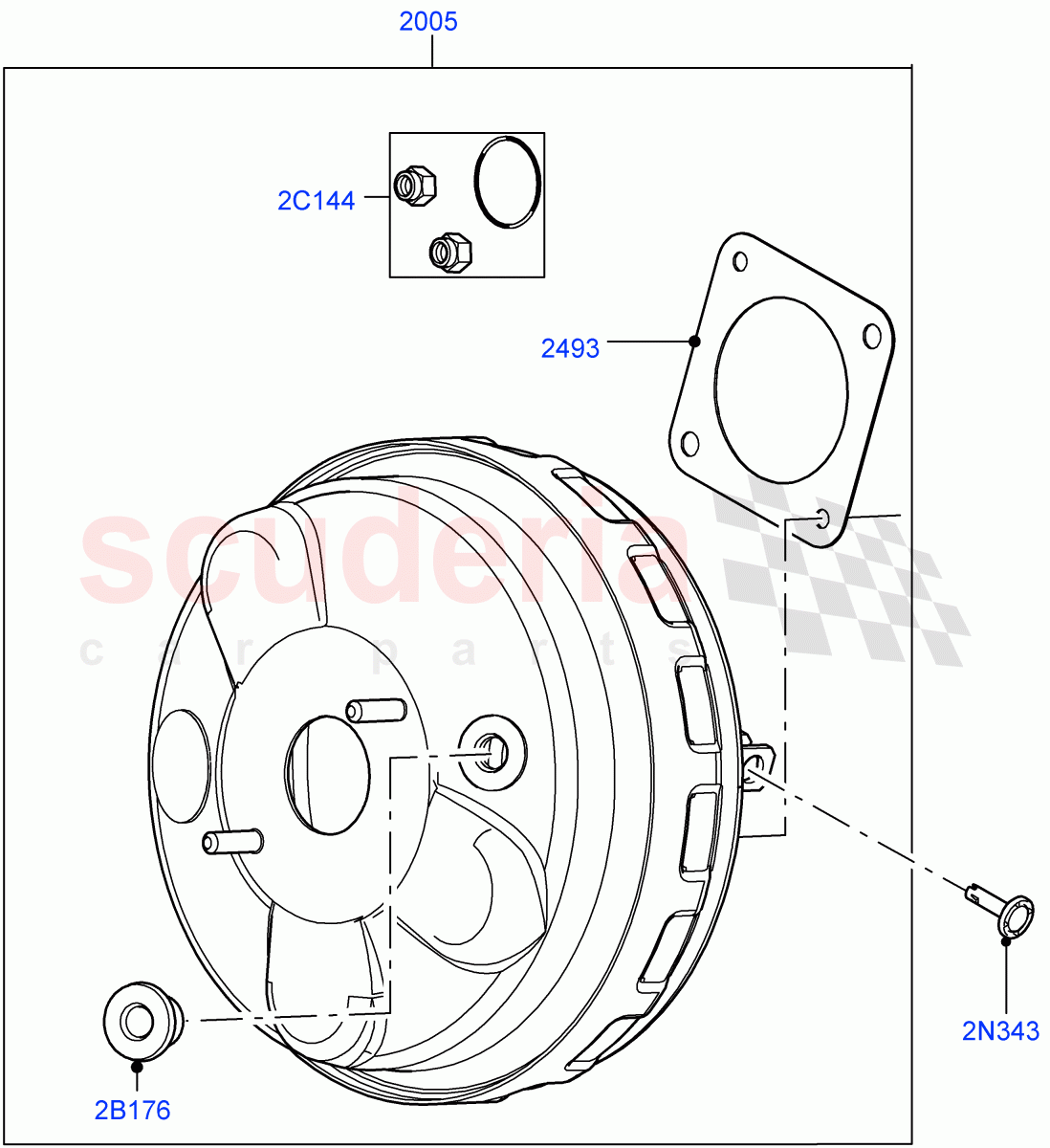 Brake Booster((V)TOLA999999) of Land Rover Land Rover Range Rover Velar (2017+) [2.0 Turbo Diesel AJ21D4]