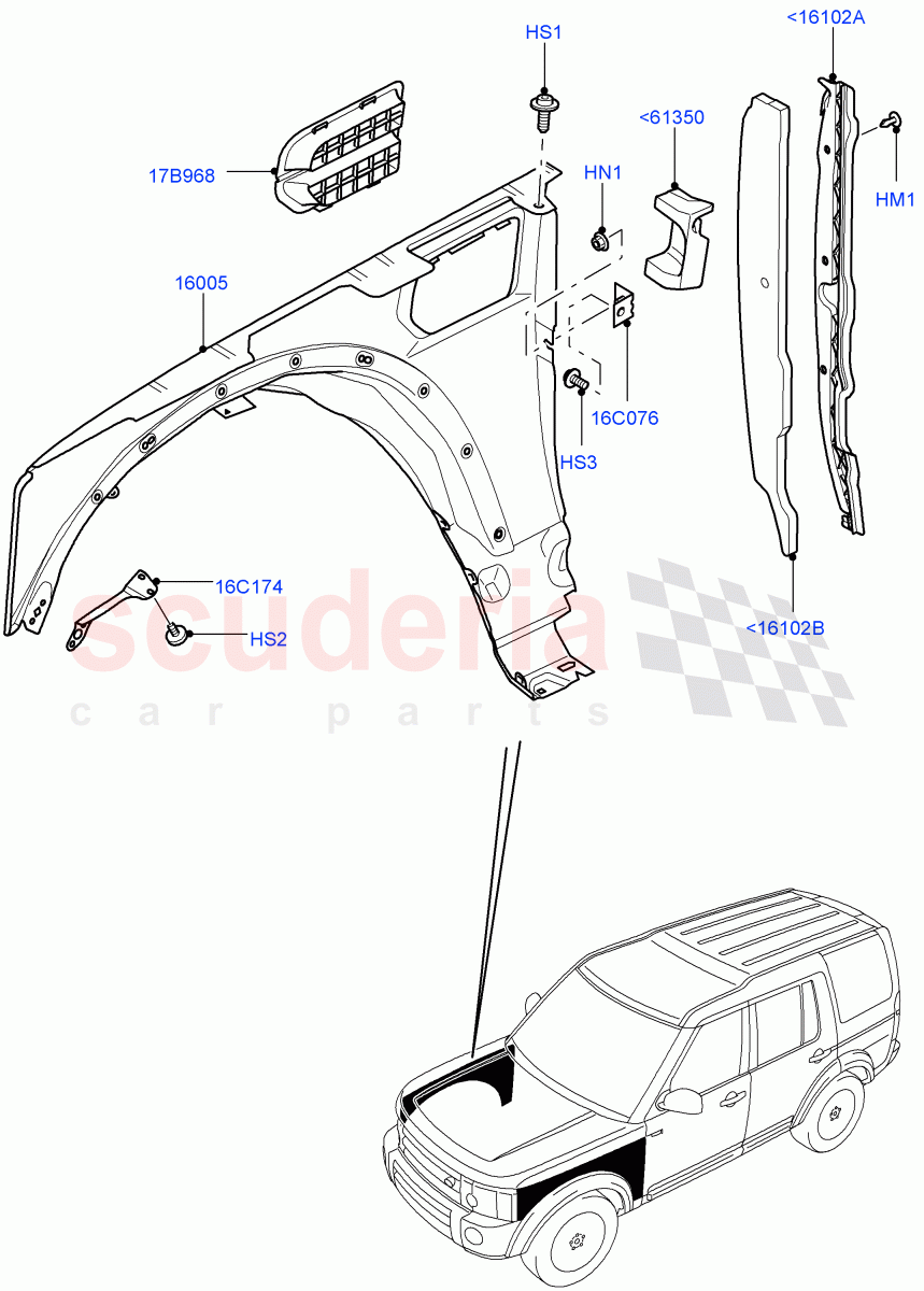 Dash Panel And Front Fenders ((V) FROMAA000001) of Land Rover Land Rover Discovery 4 (2010-2016) [4.0 Petrol V6]