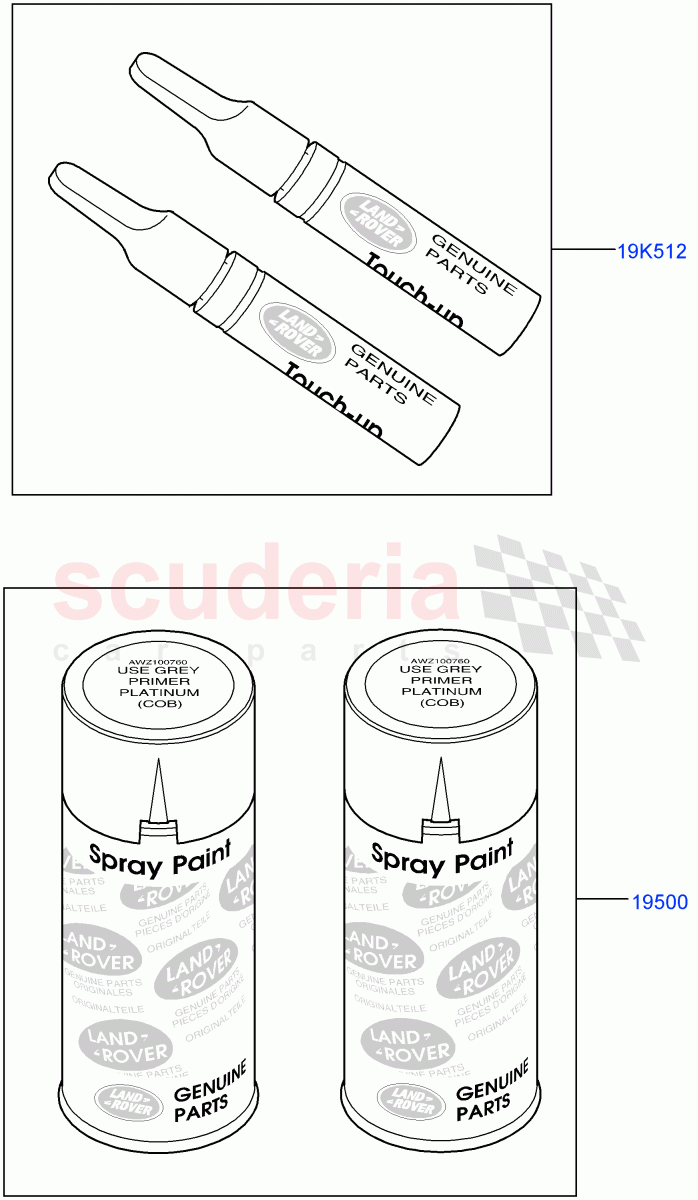 Touch Up Paint of Land Rover Land Rover Defender (2020+) [2.0 Turbo Diesel]