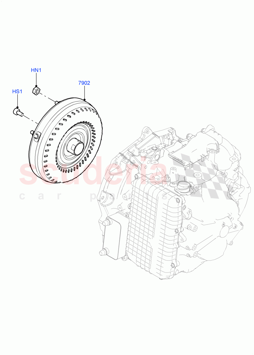 Converter(2.0L AJ20P4 Petrol Mid PTA,9 Speed Auto Trans 9HP50,Changsu (China))((V)FROMKG006088) of Land Rover Land Rover Range Rover Evoque (2019+) [2.0 Turbo Petrol AJ200P]