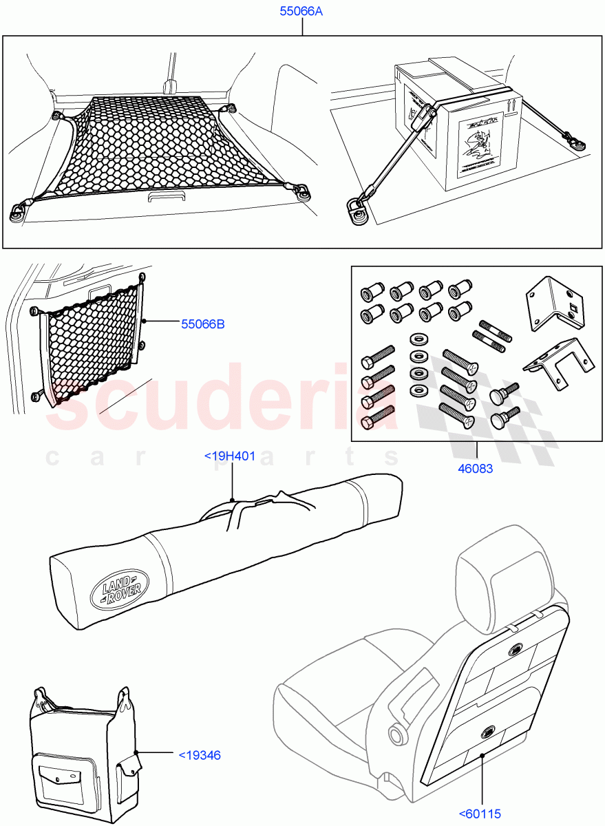 Accessory Stowage Kits (Accessory) (Less Armoured) ((V) FROMAA000001) of Land Rover Land Rover Range Rover (2010-2012) [3.6 V8 32V DOHC EFI Diesel]