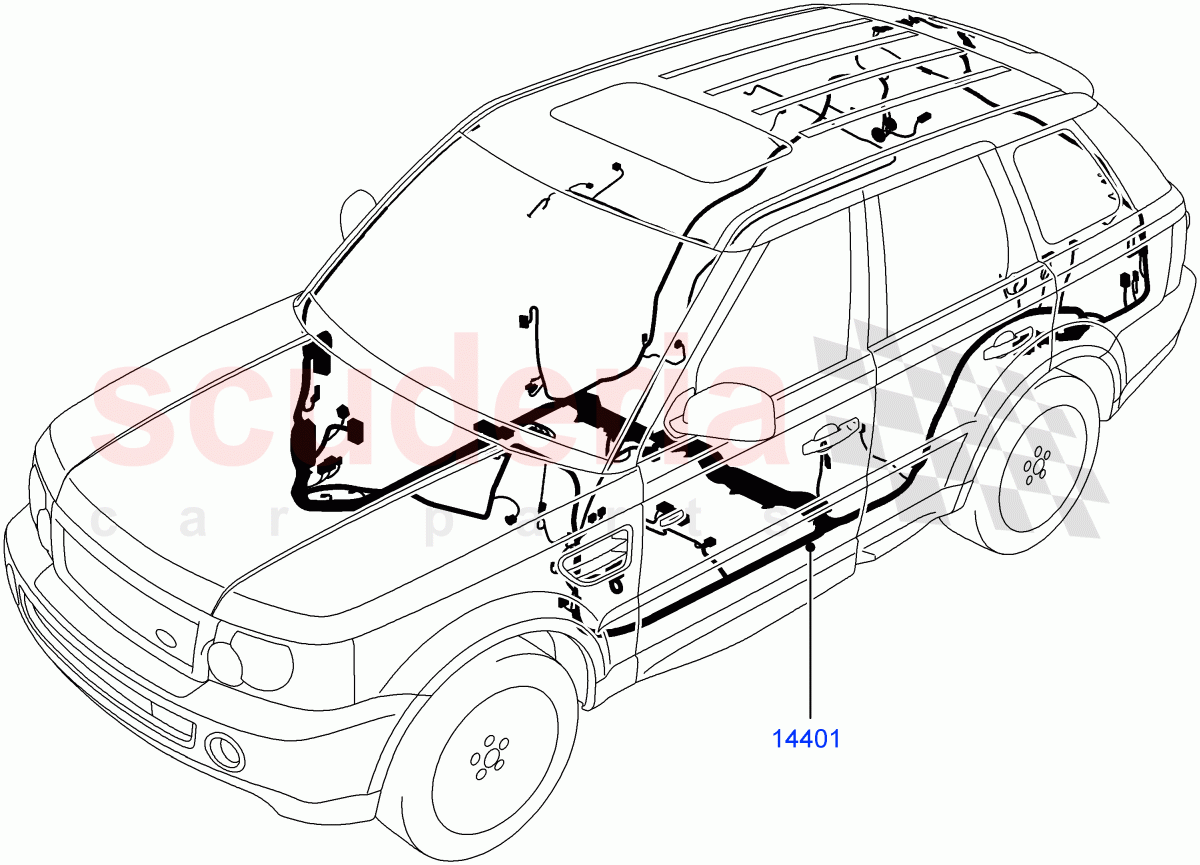 Electrical Wiring - Engine And Dash(Main Harness)((V)FROM9A000001,(V)TO9A999999) of Land Rover Land Rover Range Rover Sport (2005-2009) [2.7 Diesel V6]