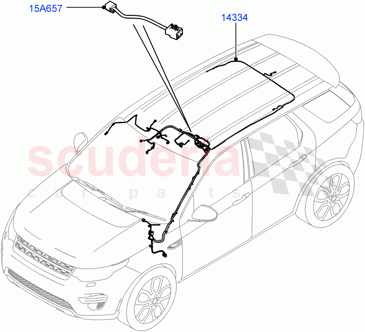 Electrical Wiring - Body And Rear(Roof)(Changsu (China))((V)FROMFG000001,(V)TOMG140568) of Land Rover Land Rover Discovery Sport (2015+) [2.0 Turbo Diesel]