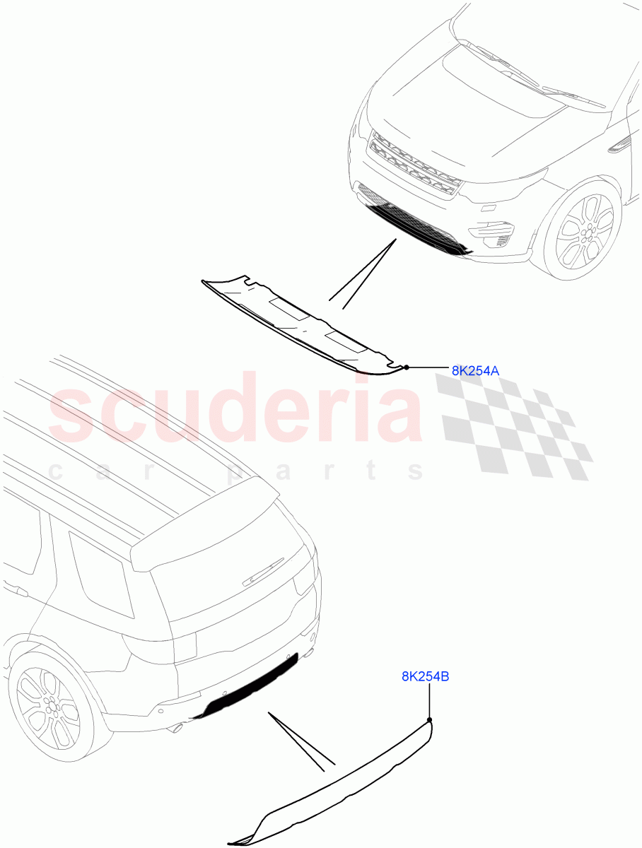 Exterior Body Protection(Accessory)(Halewood (UK),Itatiaia (Brazil)) of Land Rover Land Rover Discovery Sport (2015+) [2.0 Turbo Petrol GTDI]