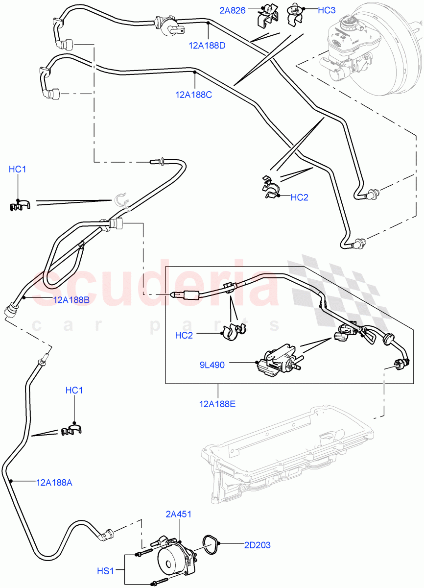 Vacuum Control And Air Injection(5.0L OHC SGDI SC V8 Petrol - AJ133,LHD)((V)TOGA999999) of Land Rover Land Rover Range Rover (2012-2021) [5.0 OHC SGDI SC V8 Petrol]