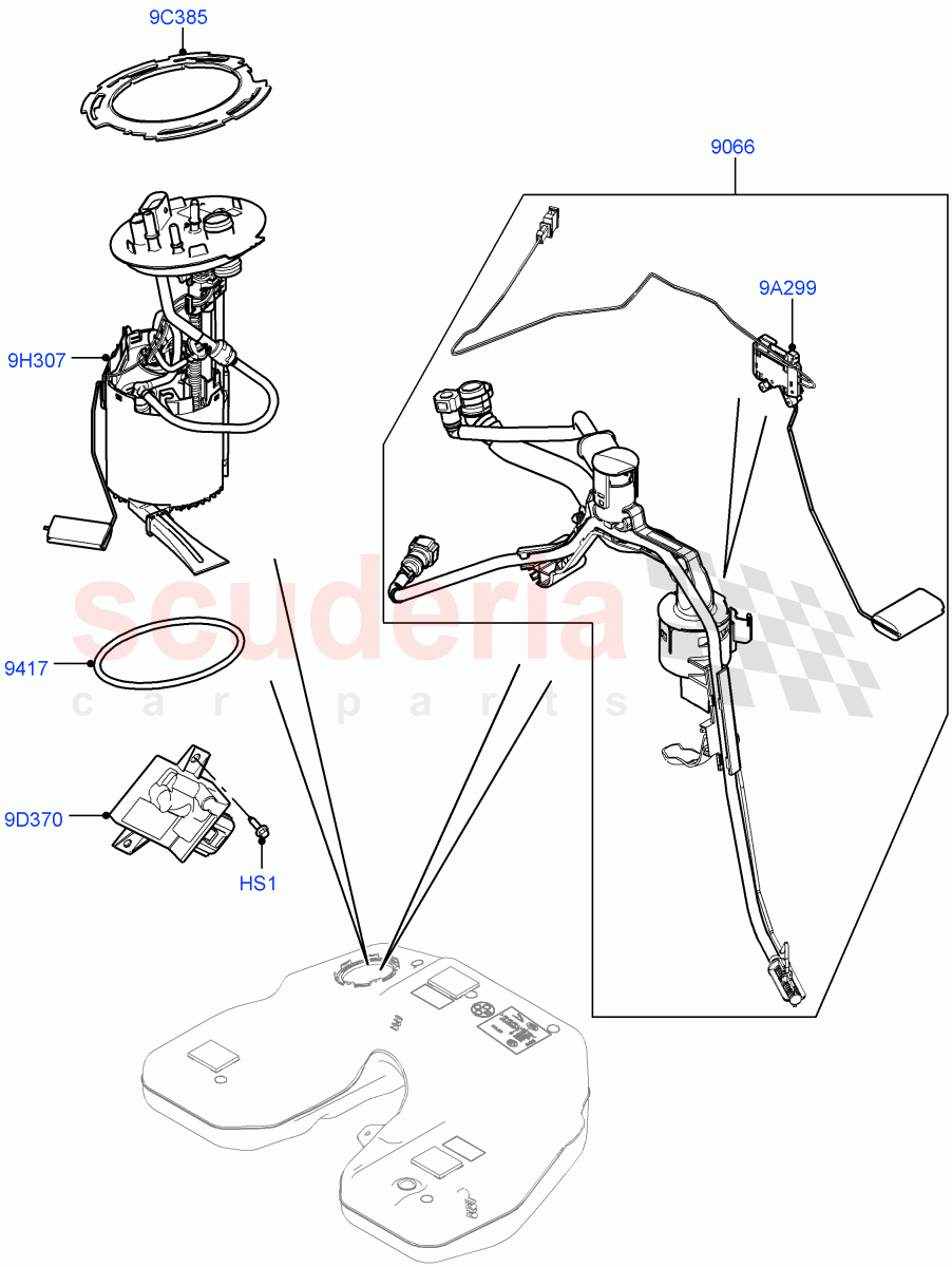 Fuel Pump And Sender Unit(5.0L OHC SGDI SC V8 Petrol - AJ133,5.0 Petrol AJ133 DOHC CDA,5.0L P AJ133 DOHC CDA S/C Enhanced)((V)FROMHA000001) of Land Rover Land Rover Range Rover Sport (2014+) [5.0 OHC SGDI SC V8 Petrol]