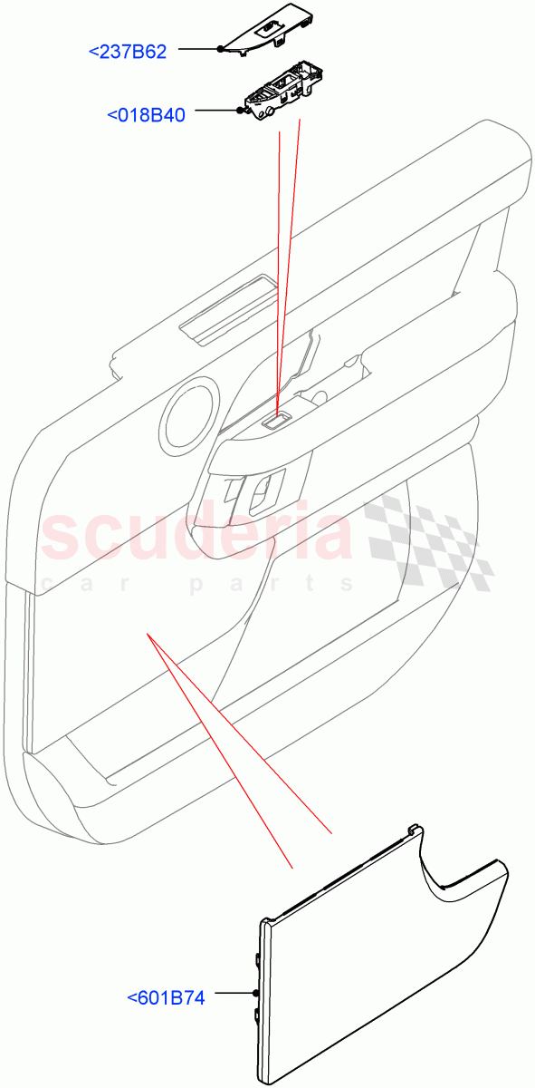 Front Door Trim Installation(For Switches, Speaker Grille)((V)FROMJA000001) of Land Rover Land Rover Range Rover (2012-2021) [2.0 Turbo Petrol AJ200P]