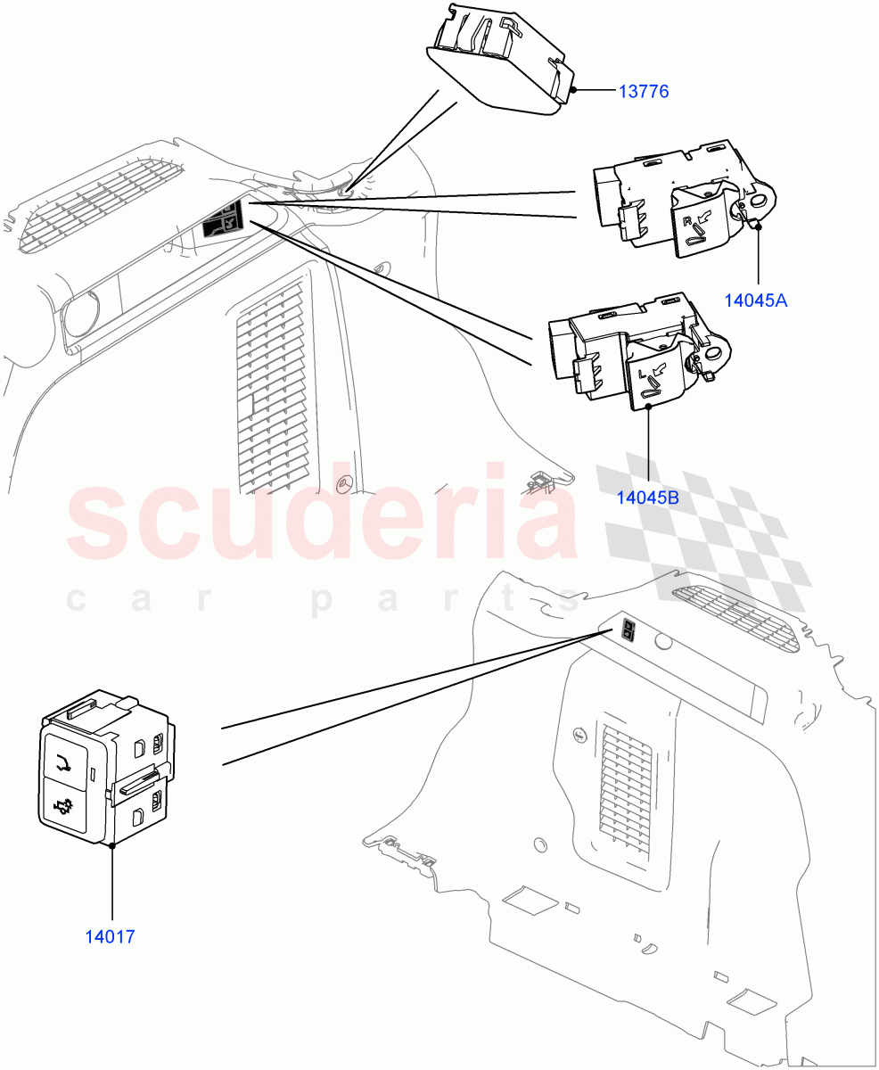 Switches(Load Compartment)(Halewood (UK)) of Land Rover Land Rover Discovery Sport (2015+) [2.0 Turbo Diesel AJ21D4]