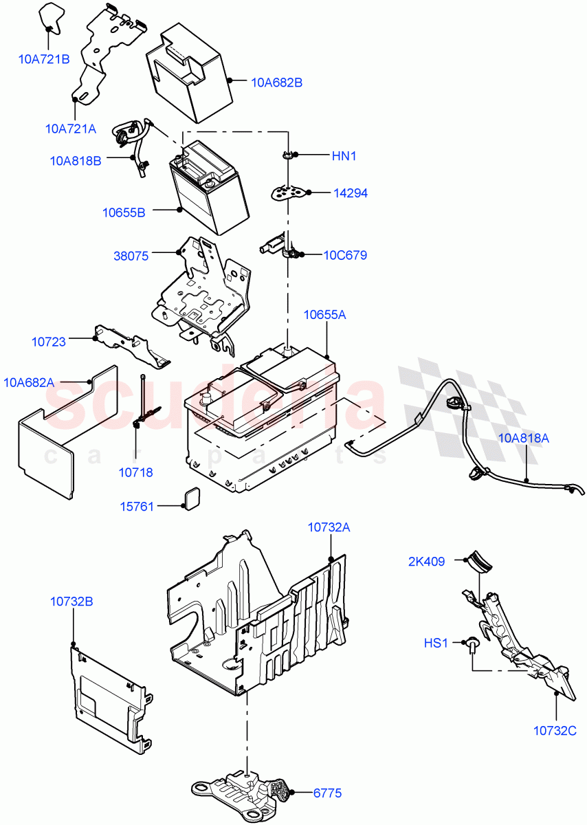 Battery And Mountings (Changsu (China)) ((V) FROMKG446857) of Land Rover Land Rover Discovery Sport (2015+) [2.0 Turbo Diesel AJ21D4]