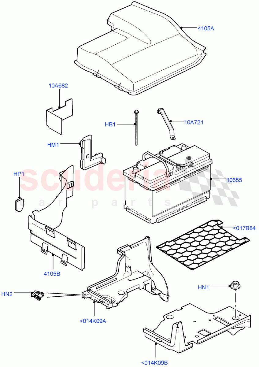 Battery And Mountings ((V) FROMAA000001) of Land Rover Land Rover Range Rover Sport (2010-2013) [5.0 OHC SGDI SC V8 Petrol]