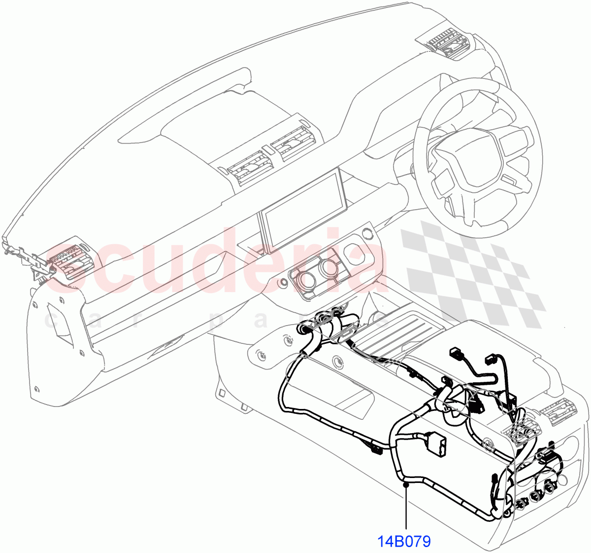 Electrical Wiring - Engine And Dash(Console)((V)FROMP2000001) of Land Rover Land Rover Defender (2020+) [2.0 Turbo Petrol AJ200P]