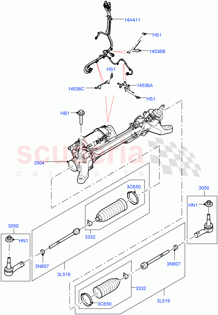 Steering Gear(Nitra Plant Build)((V)FROMM2000001) of Land Rover Land Rover Discovery 5 (2017+) [2.0 Turbo Petrol AJ200P]