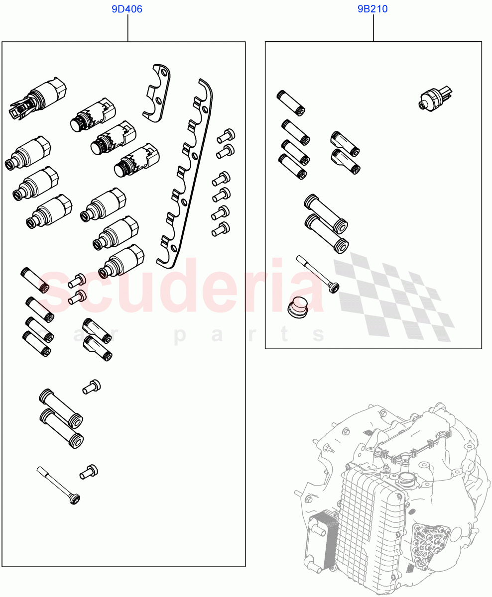 Valve Body - Main Control & Servo's(2.0L 16V TIVCT T/C 240PS Petrol,9 Speed Auto AWD,Itatiaia (Brazil))((V)FROMGT000001) of Land Rover Land Rover Range Rover Evoque (2012-2018) [2.0 Turbo Petrol AJ200P]