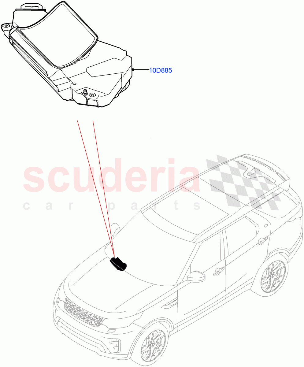 Head Up Display Module (Solihull Plant Build) (Head Up Display) ((V) FROMHA000001) of Land Rover Land Rover Discovery 5 (2017+) [3.0 I6 Turbo Petrol AJ20P6]