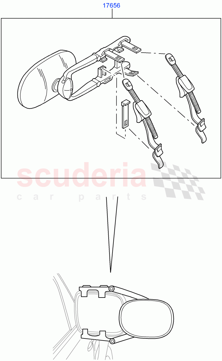 Exterior Rear View Mirror(Accessory)((V)FROMAA000001) of Land Rover Land Rover Range Rover Sport (2010-2013) [5.0 OHC SGDI NA V8 Petrol]