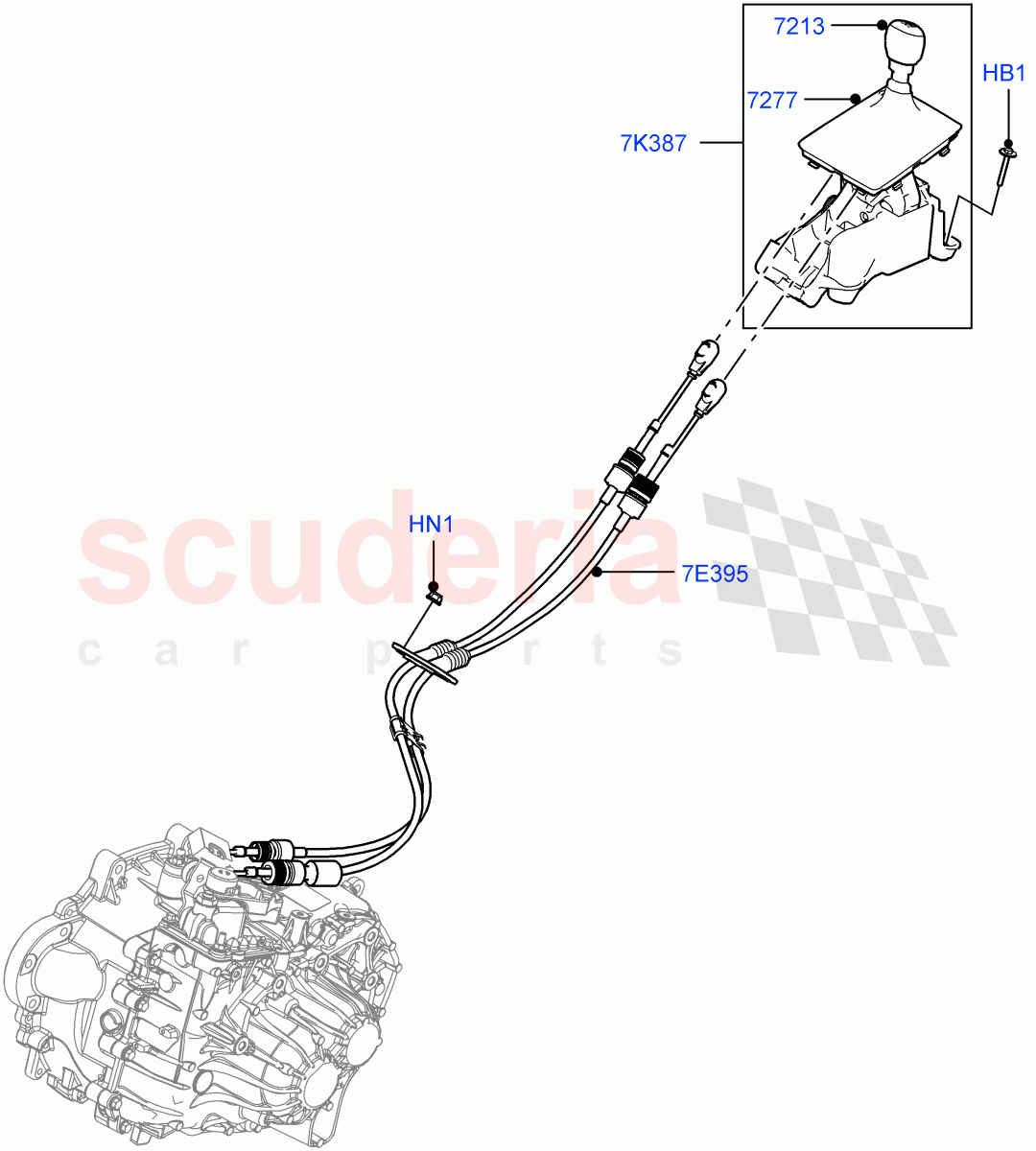 Gear Change Lever - Manual Trans(6 Speed Manual Trans-JLR M66 2WD,Halewood (UK),6 Speed Manual Trans M66 - AWD) of Land Rover Land Rover Discovery Sport (2015+) [2.0 Turbo Diesel]