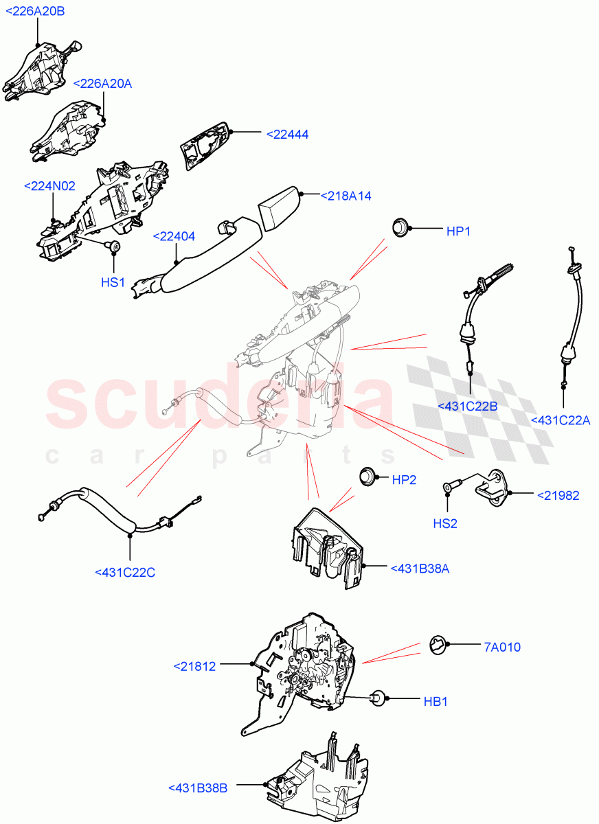 Front Door Lock Controls(Changsu (China))((V)FROMFG000001) of Land Rover Land Rover Discovery Sport (2015+) [2.0 Turbo Diesel AJ21D4]