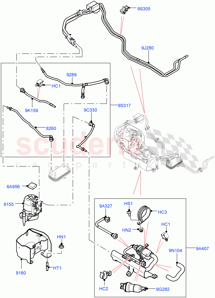 Fuel Filter(2.0L AJ20D4 Diesel High PTA,Halewood (UK),Fuel Tank-Diesel With Filters,2.0L AJ20D4 Diesel LF PTA,2.0L AJ20D4 Diesel Mid PTA) of Land Rover Land Rover Range Rover Evoque (2019+) [2.0 Turbo Diesel]