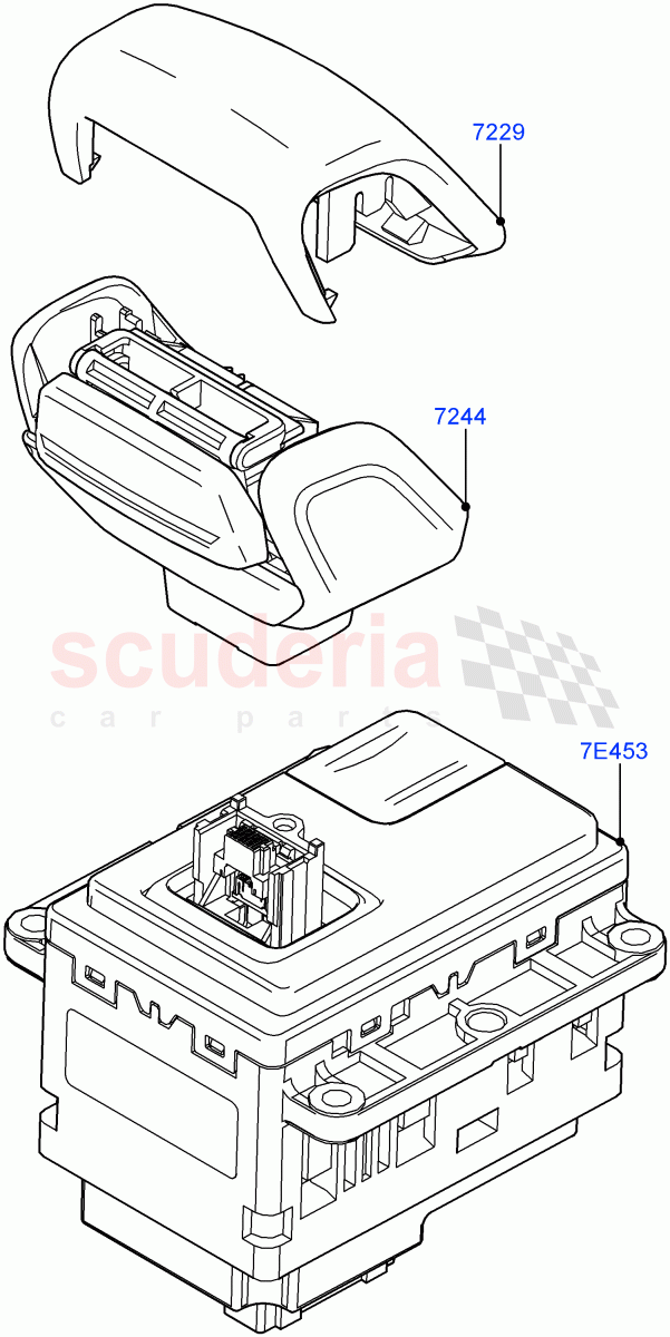 Gear Change-Automatic Transmission(Gear Shift Module)(8HP Gen3 Hybrid Trans)((V)FROMMA000001) of Land Rover Land Rover Range Rover Velar (2017+) [3.0 I6 Turbo Petrol AJ20P6]