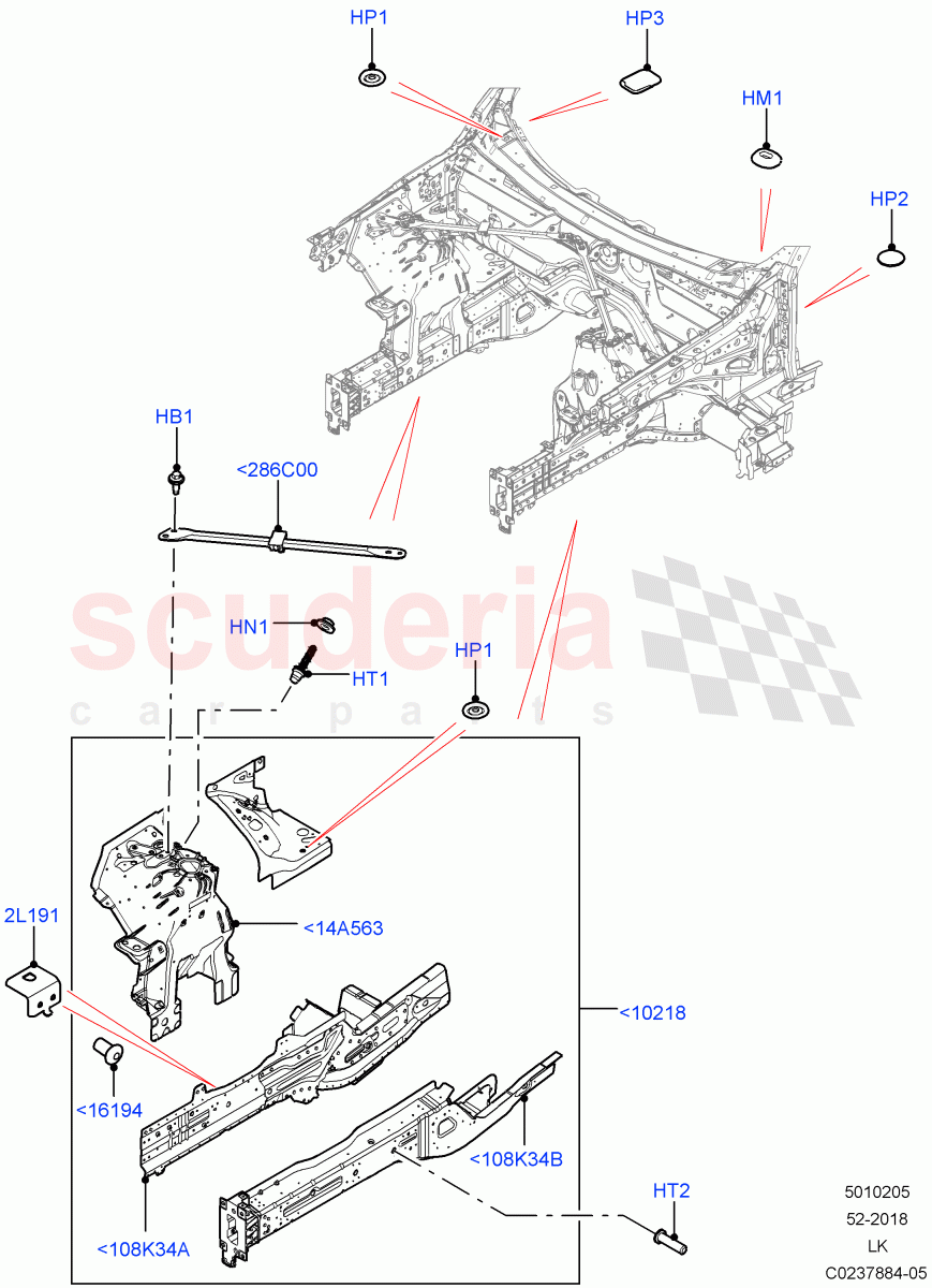 Front Panels, Aprons & Side Members(Reinforcement - Member) of Land Rover Land Rover Range Rover (2012-2021) [2.0 Turbo Petrol AJ200P]