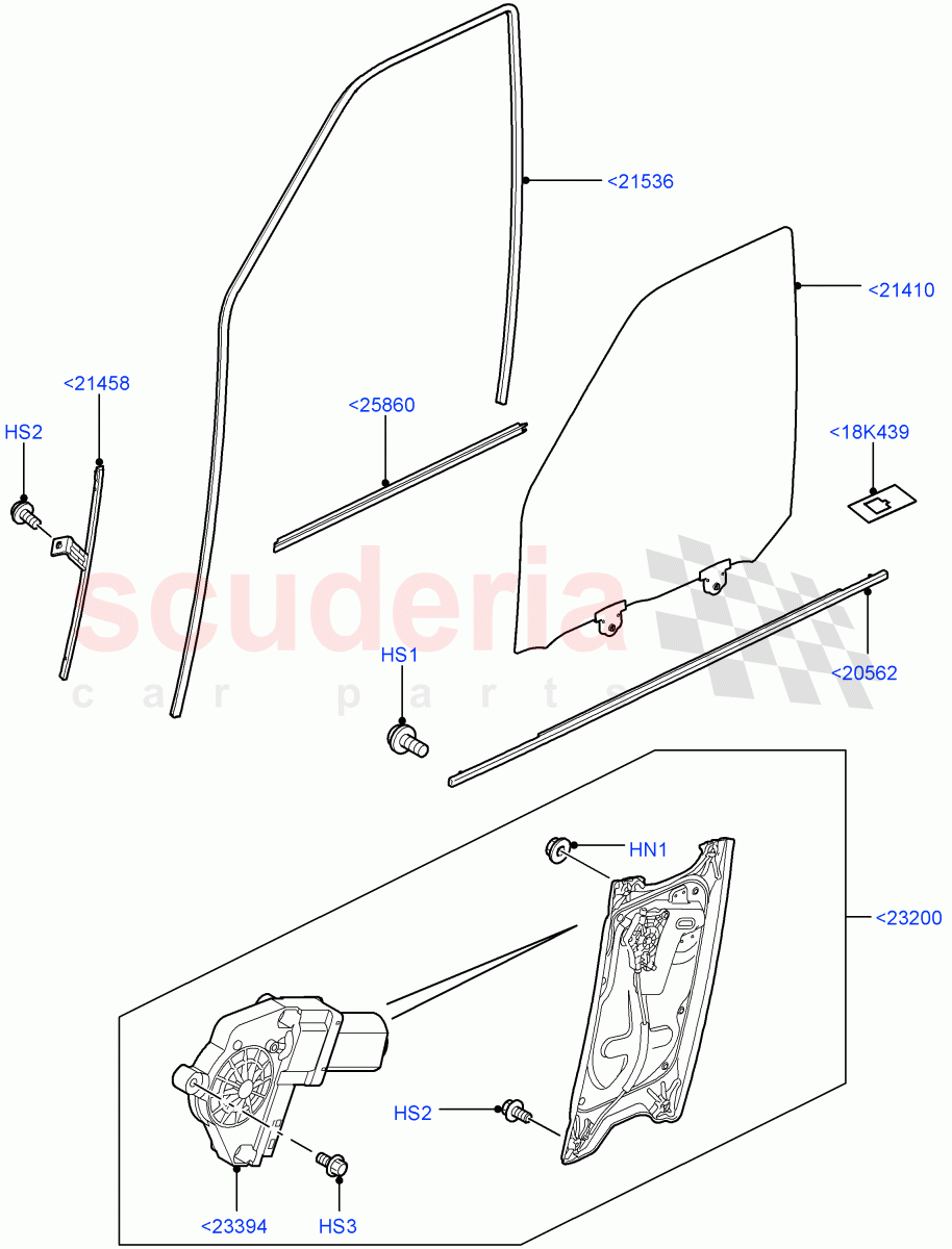 Front Door Glass & Window Controls((V)FROMAA000001) of Land Rover Land Rover Range Rover Sport (2010-2013) [5.0 OHC SGDI NA V8 Petrol]