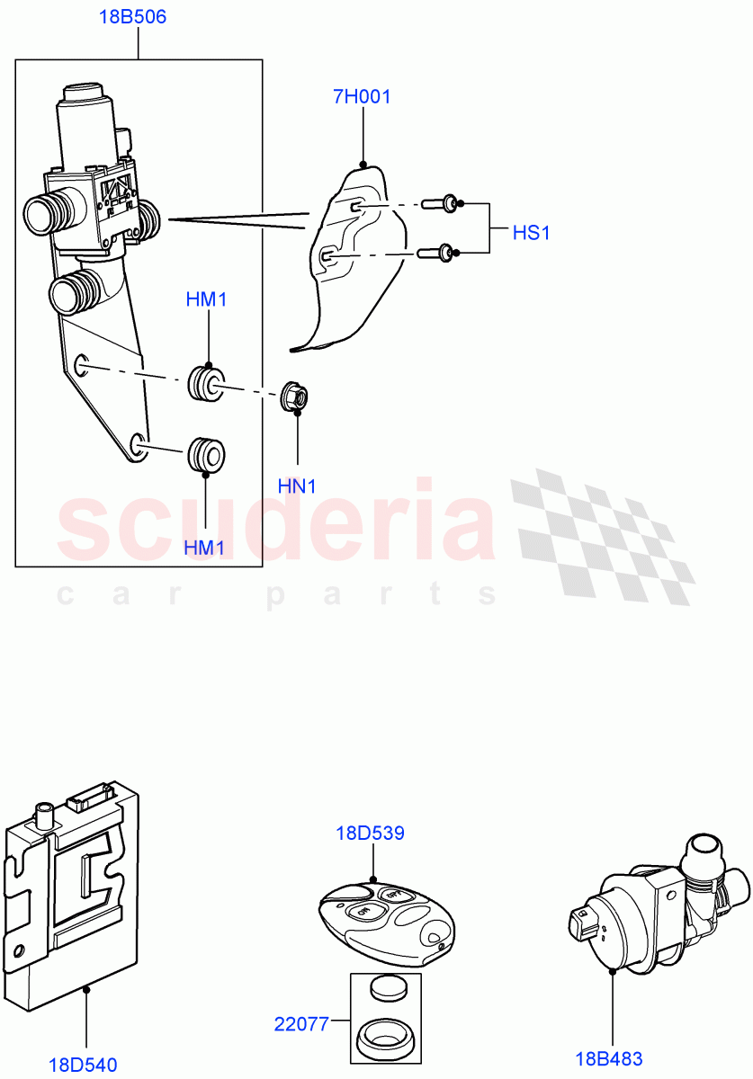 Auxiliary Fuel Fired Pre-Heater (Page A) ((V) FROMAA000001) of Land Rover Land Rover Range Rover (2010-2012) [5.0 OHC SGDI SC V8 Petrol]