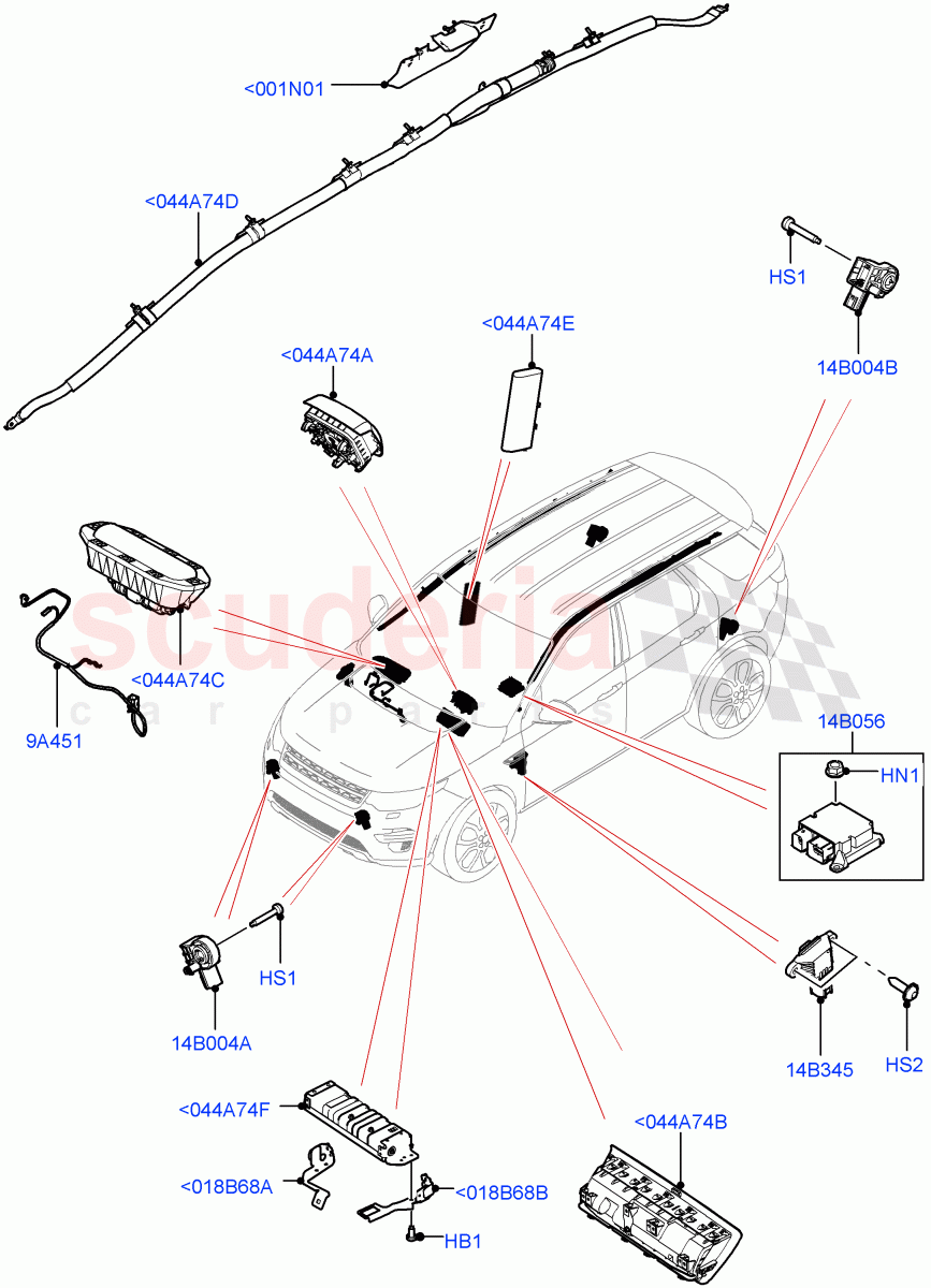 Airbag System(Changsu (China))((V)FROMFG000001) of Land Rover Land Rover Discovery Sport (2015+) [2.0 Turbo Diesel AJ21D4]