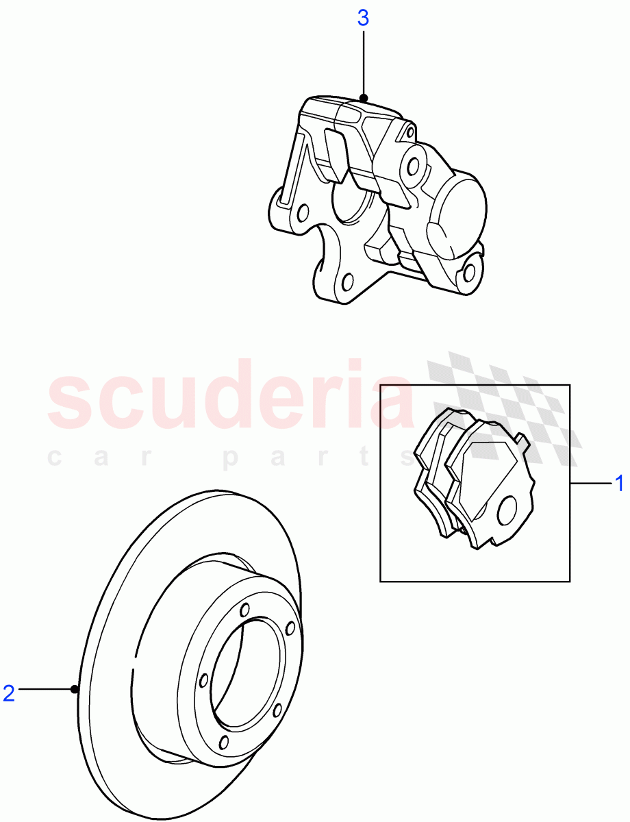 Rear Brake Discs And Calipers of Land Rover Land Rover Defender (2007-2016)