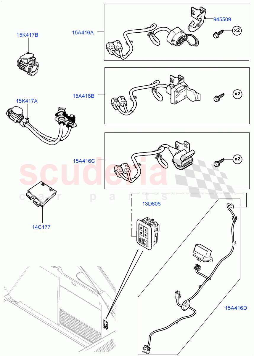 Towing Electrics (Accessory) of Land Rover Land Rover Range Rover (2012-2021) [3.0 DOHC GDI SC V6 Petrol]