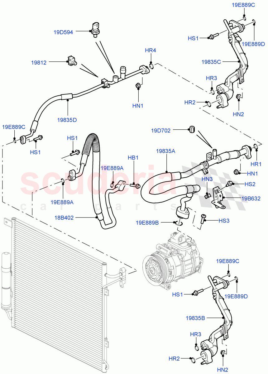 Air Conditioning System (Front) (Lion Diesel 2.7 V6 (140KW)) ((V) FROMAA000001) of Land Rover Land Rover Discovery 4 (2010-2016) [4.0 Petrol V6]