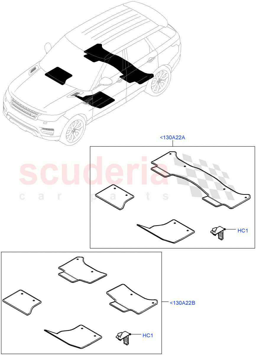 Floor Trim(Floor Mats) of Land Rover Land Rover Range Rover Sport (2014+) [2.0 Turbo Petrol AJ200P]