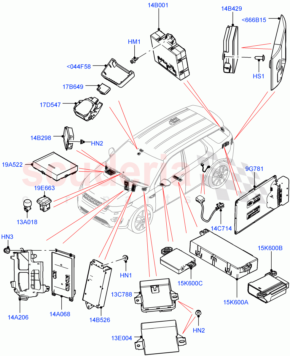 Vehicle Modules And Sensors(Changsu (China))((V)FROMFG000001) of Land Rover Land Rover Discovery Sport (2015+) [2.0 Turbo Petrol GTDI]