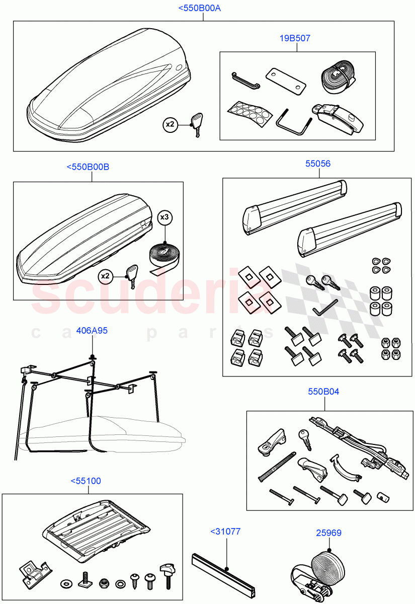 Carriers & Boxes(Roof Carriers, Accessory) of Land Rover Land Rover Range Rover (2012-2021) [2.0 Turbo Petrol AJ200P]