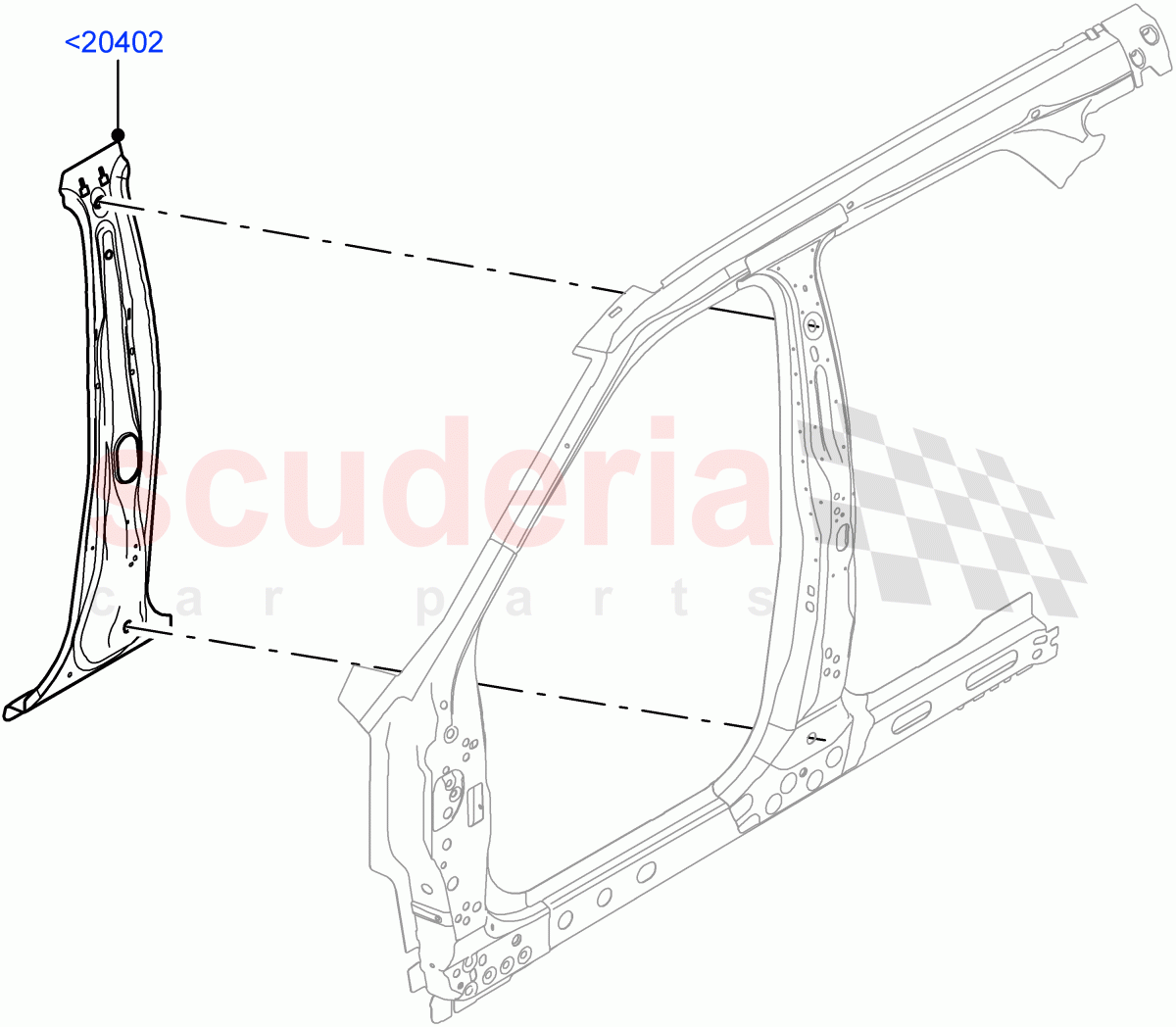 Side Panels - Inner (Inner - Front) (Halewood (UK)) of Land Rover Land Rover Range Rover Evoque (2019+) [1.5 I3 Turbo Petrol AJ20P3]