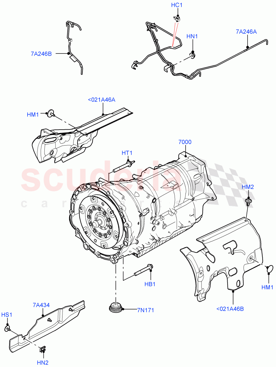 Auto Trans Assy & Speedometer Drive(3.0L AJ20D6 Diesel High,8 Speed Auto Trans ZF 8HP76) of Land Rover Land Rover Range Rover (2022+) [4.4 V8 Turbo Petrol NC10]