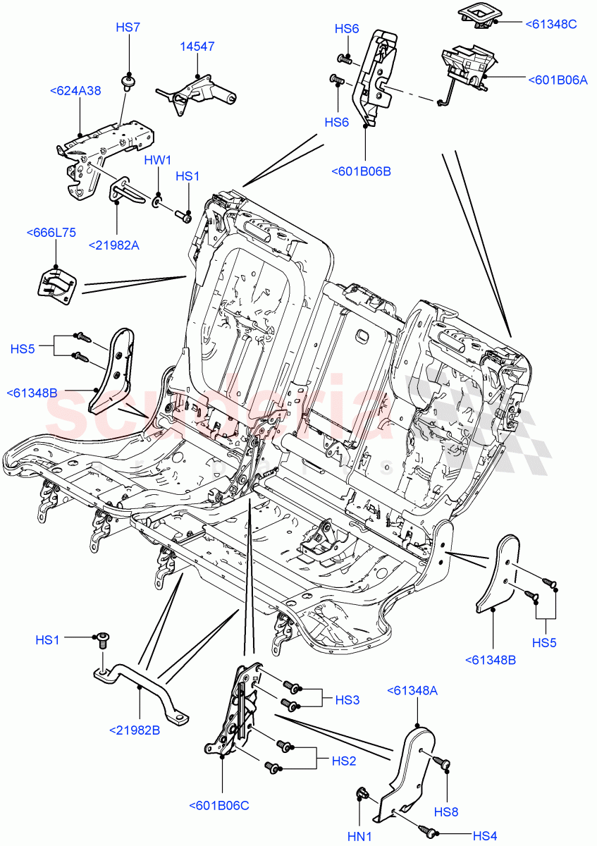 Rear Seat Back (Lockdown, Mechanism) (Less Armoured) ((V) FROMAA000001) of Land Rover Land Rover Range Rover (2010-2012) [5.0 OHC SGDI SC V8 Petrol]