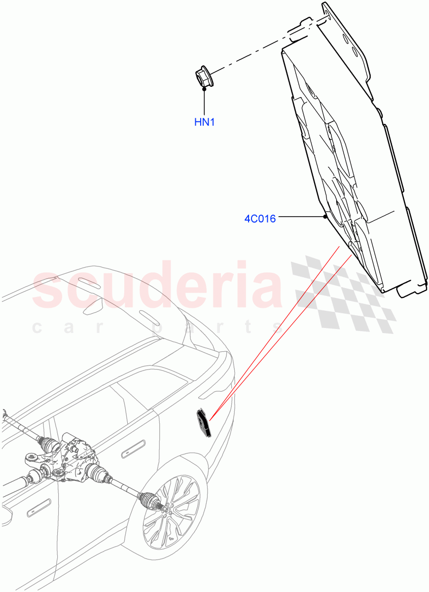 Rear Axle Modules And Sensors(Rear Axle Locking Differential,Torque Vectoring By Braking (TVBB)) of Land Rover Land Rover Range Rover Velar (2017+) [5.0 OHC SGDI SC V8 Petrol]