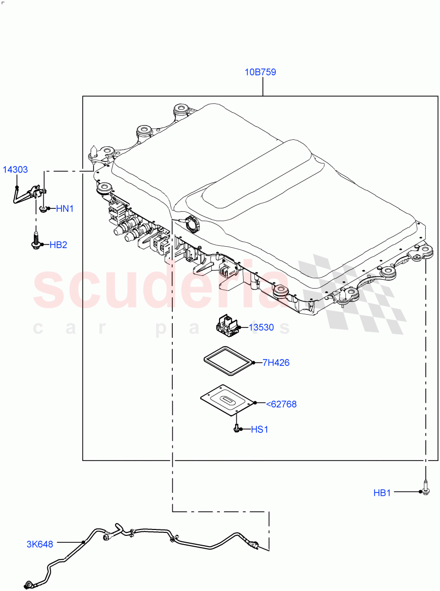 Hybrid Electrical Modules(Traction Battery)(Changsu (China),Electric Engine Battery-PHEV)((V)FROMKG446857) of Land Rover Land Rover Discovery Sport (2015+) [2.0 Turbo Diesel AJ21D4]